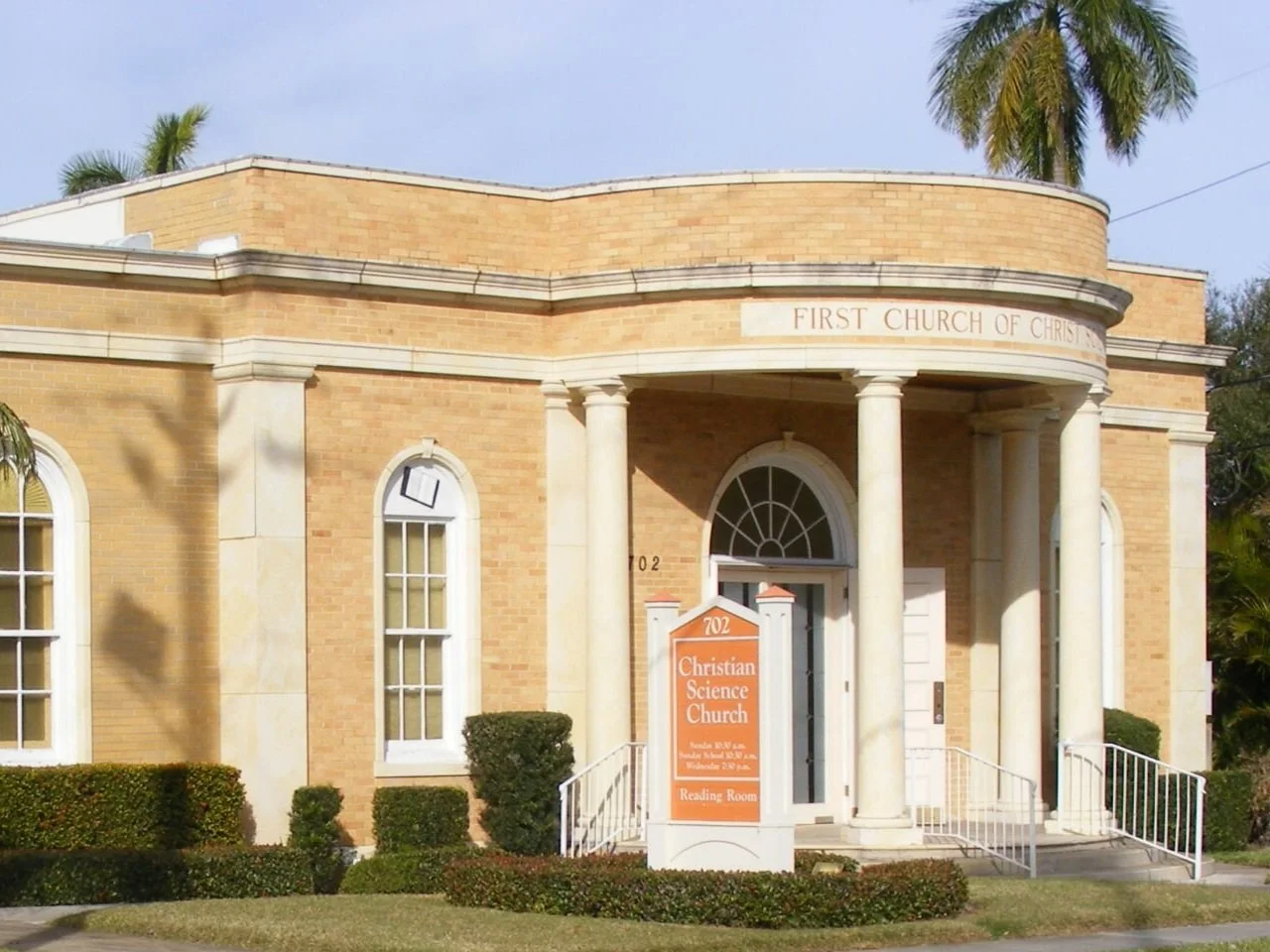 The church building seen from across 15th Street West