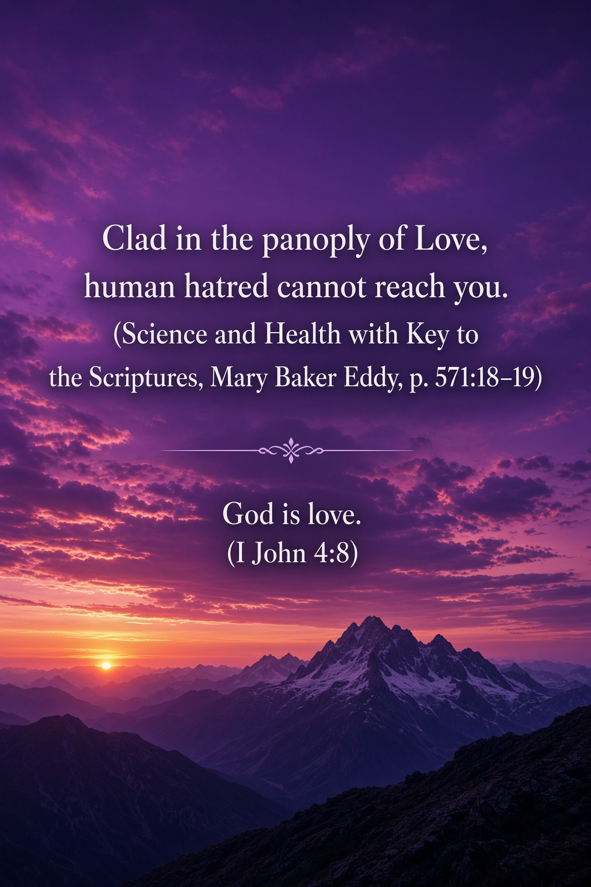 Clad in the panoply of Love